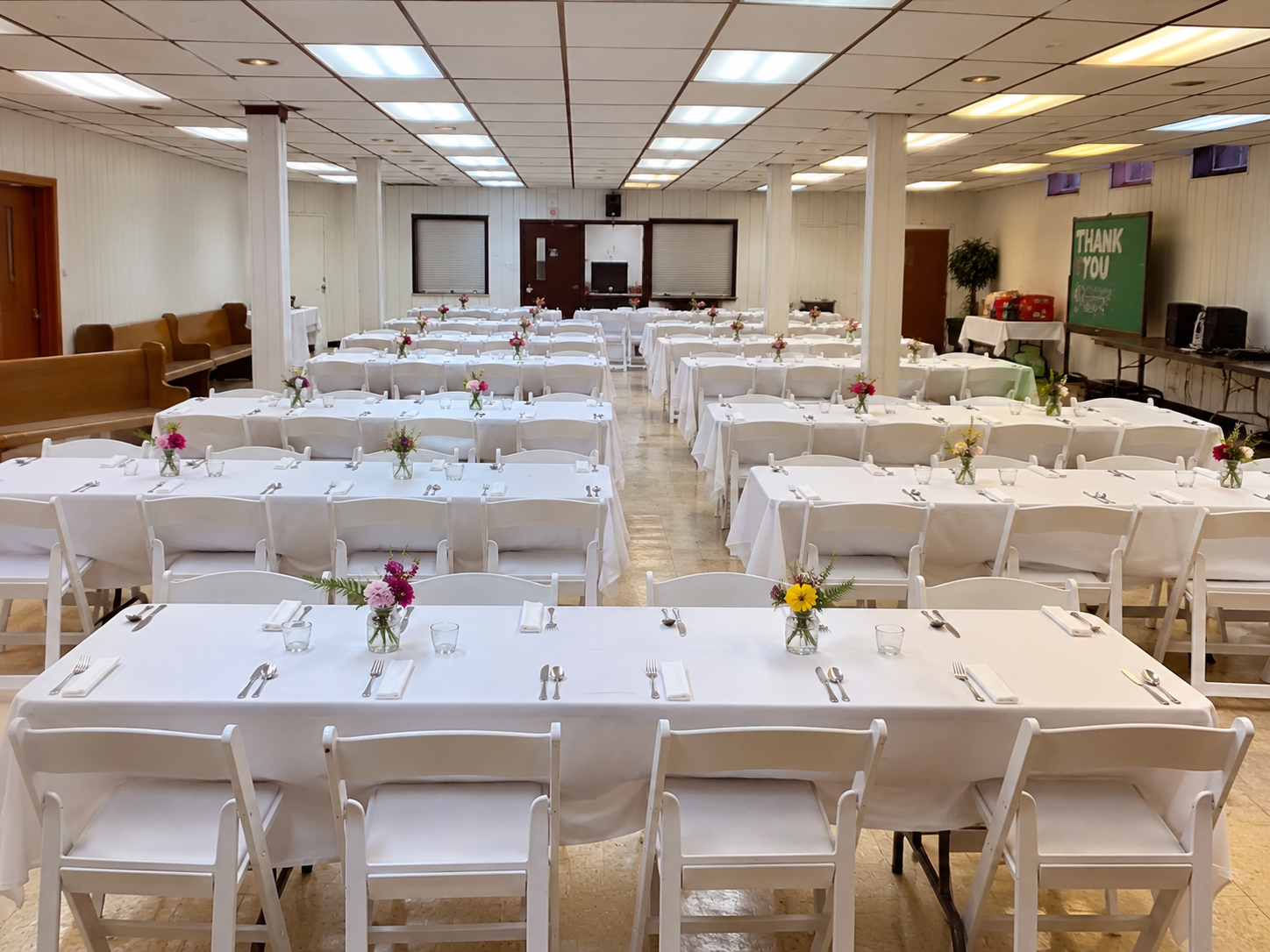 Marella Hall prepared for a banquet